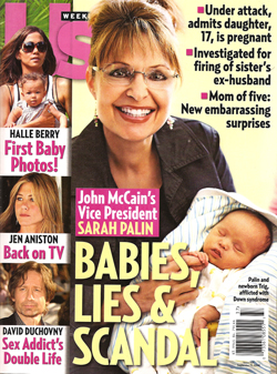 Illustration for article titled This Week In Tabloids: Sarah Palin Joins Angelina & Jamie-Lynn As Cover Moms With Probs
